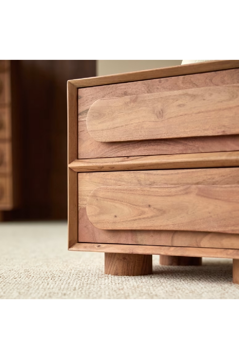 Solid Acacia Bedside Cabinet | Tikamoon Olga | Oroatrade.com