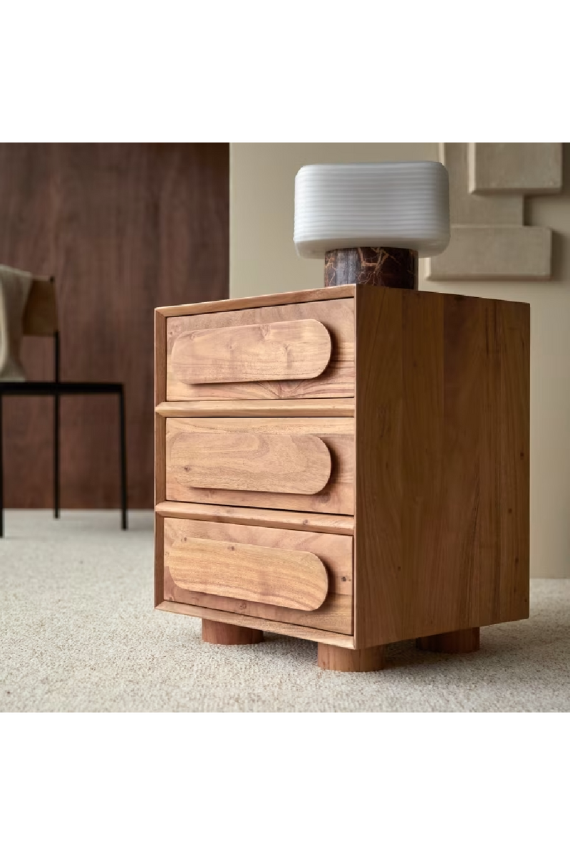 Solid Acacia Bedside Cabinet | Tikamoon Olga | Oroatrade.com