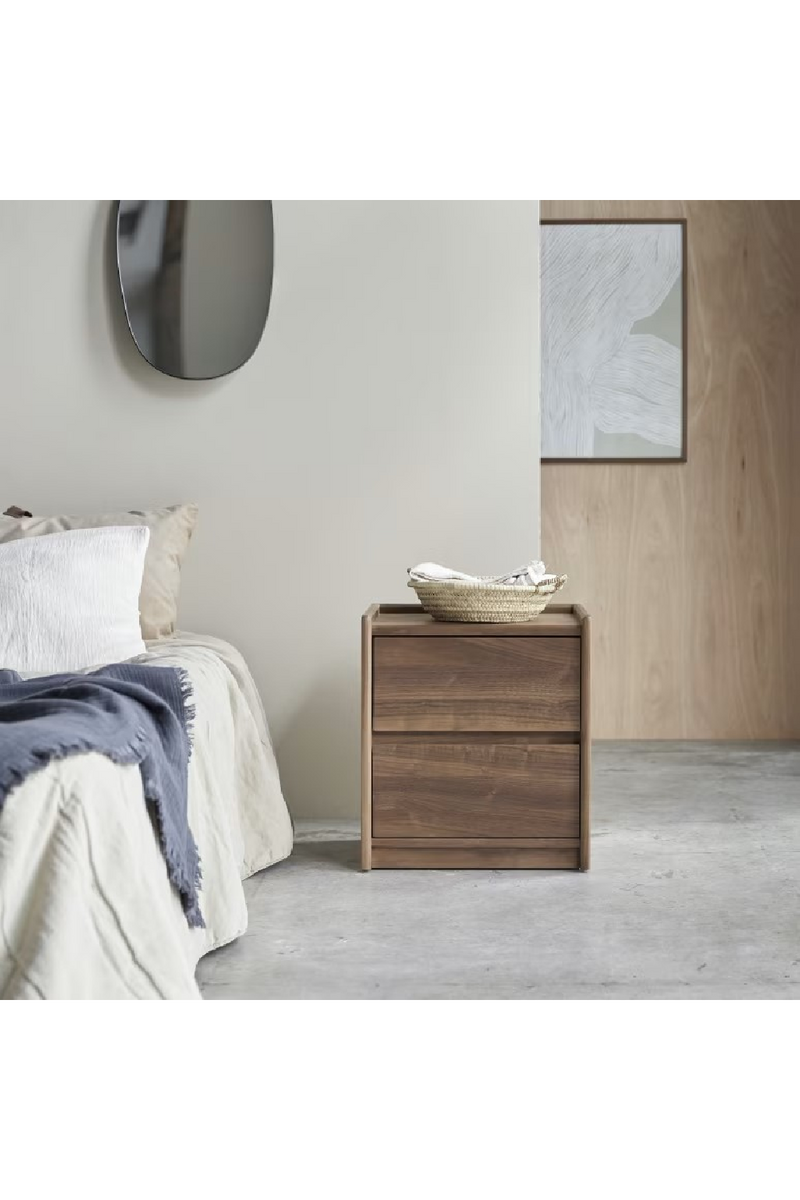 Solid Walnut Bedside Cabinet | Tikamoon Arto | Oroatrade.com