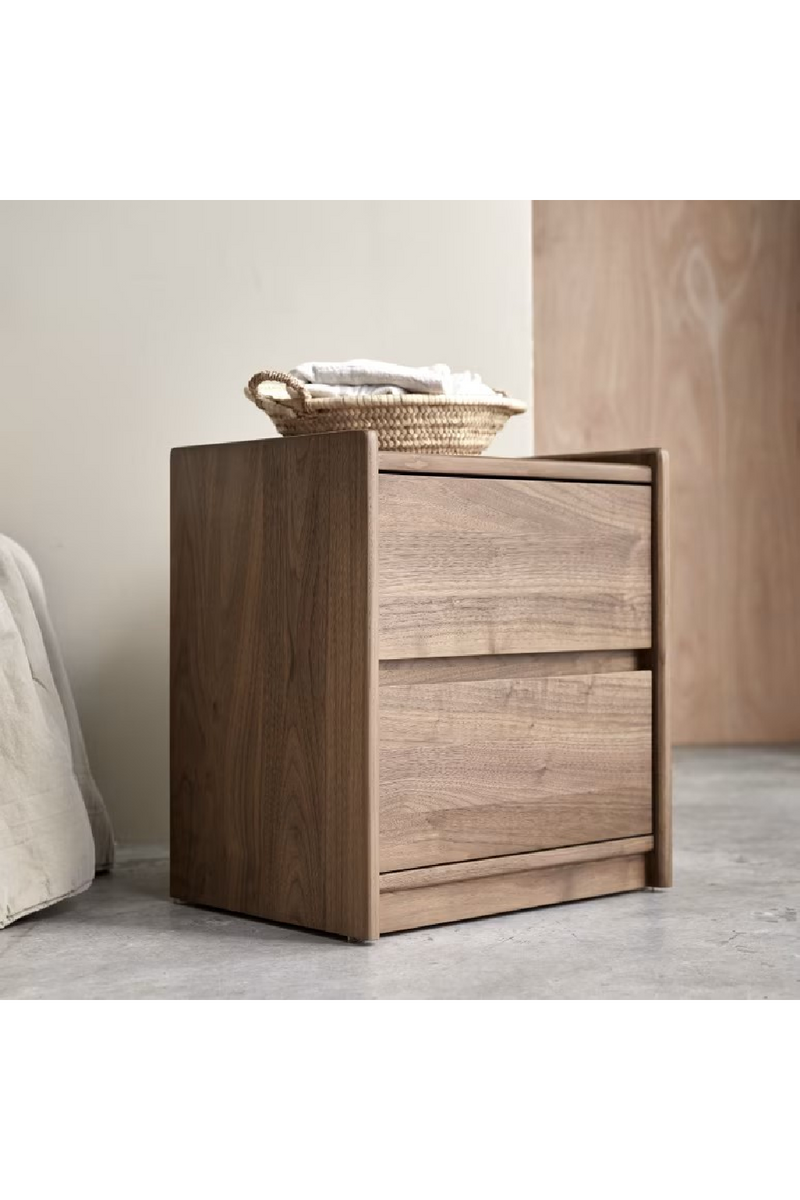 Solid Walnut Bedside Cabinet | Tikamoon Arto | Oroatrade.com