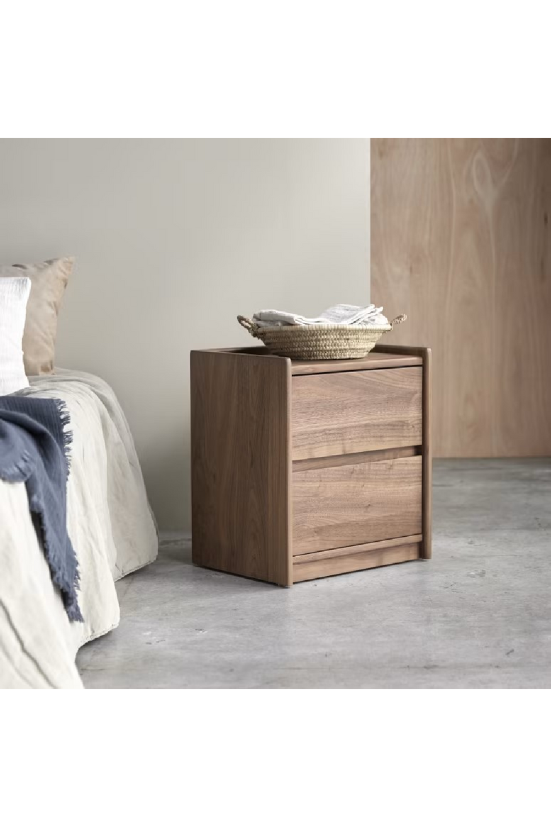 Solid Walnut Bedside Cabinet | Tikamoon Arto | Oroatrade.com