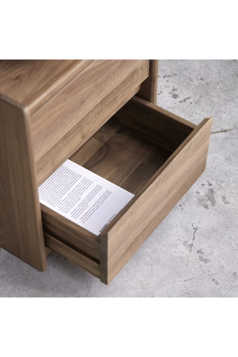 Solid Walnut Bedside Cabinet | Tikamoon Arto | Oroatrade.com