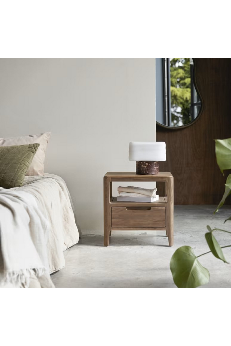 Solid Walnut Bedside Cabinet | Tikamoon Arto | Oroatrade.com