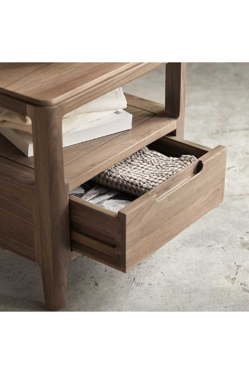 Solid Walnut Bedside Cabinet | Tikamoon Arto | Oroatrade.com