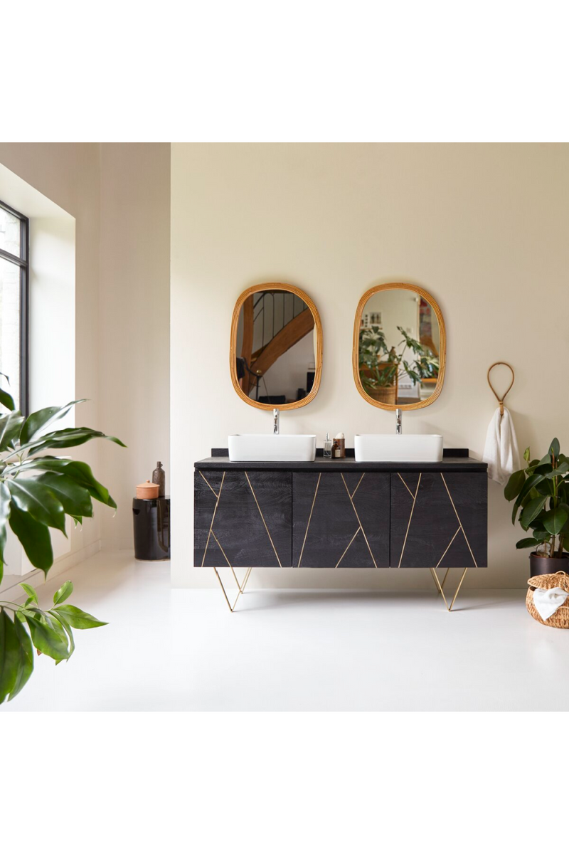 Solid Mango Vanity Cabinet | Tikamoon Liv | Oroatrade.com