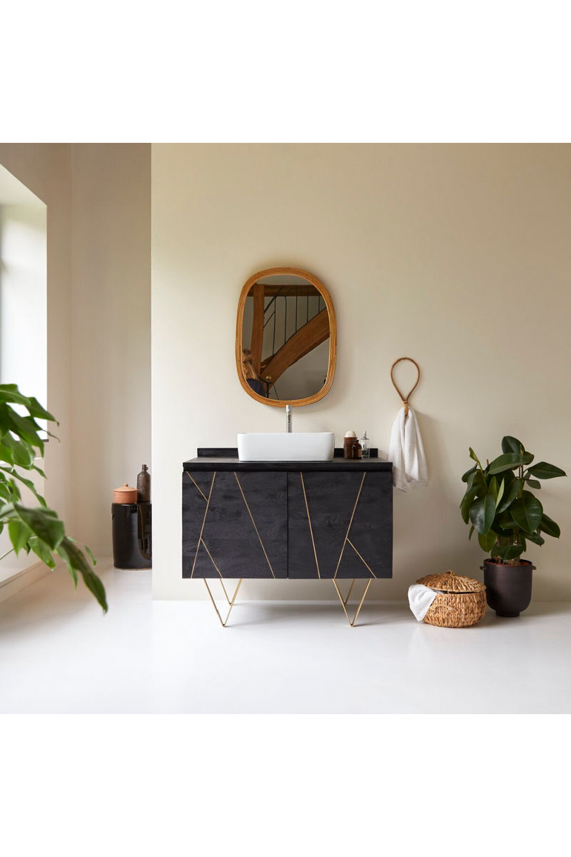 Solid Mango Vanity Cabinet | Tikamoon Liv | Oroatrade.com
