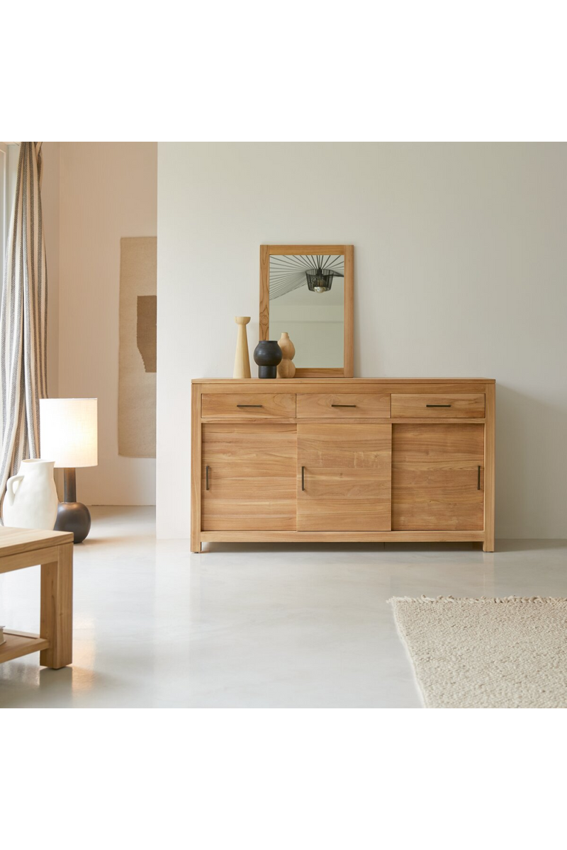 Natural Teak Modern Sideboard | Tikamoon Maë | Oroatrade.com