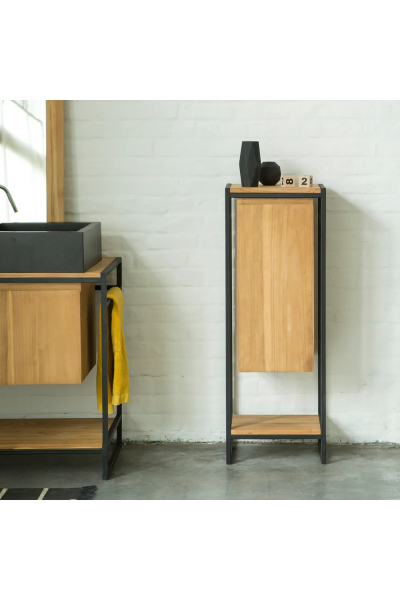 Metal Framed Teak Bathroom Cabinet | Tikamoon Michal | Oroatrade.com