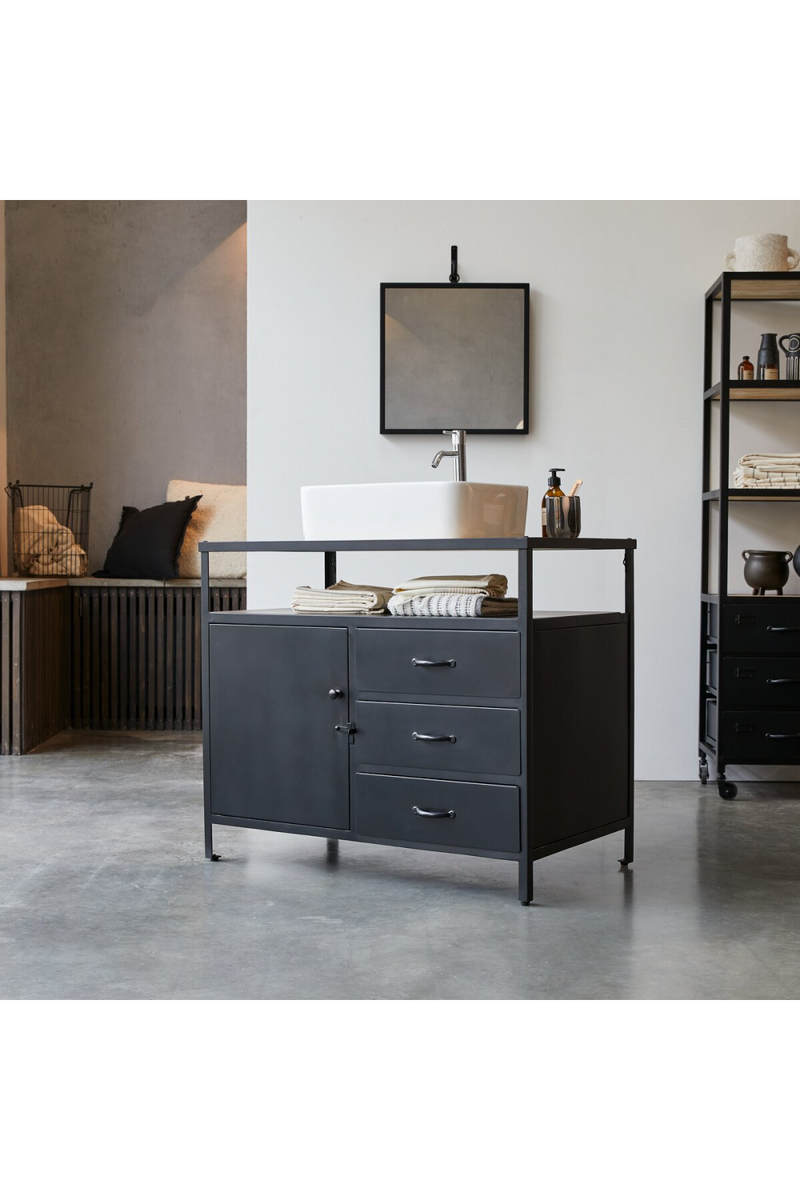 Black Mango Vanity Cabinet | Tikamoon Industriel | Oroatrade.com