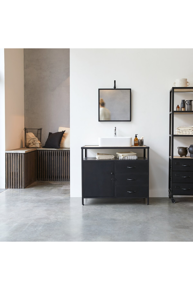 Black Mango Vanity Cabinet | Tikamoon Industriel | Oroatrade.com