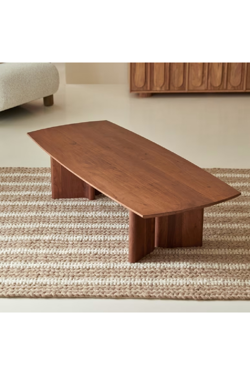 Varnished Acacia Coffee Table | Tikamoon Suzanne | Oroatrade.com