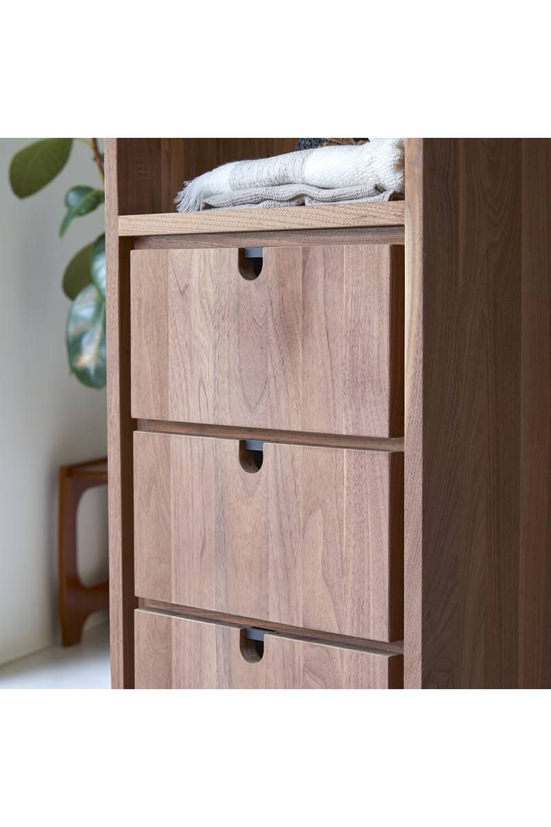 Solid Walnut Tall Bathroom Cabinet | Tikamoon Jonak | Oroatrade.com