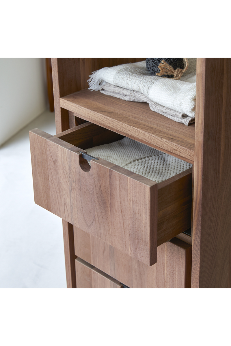 Solid Walnut Tall Bathroom Cabinet | Tikamoon Jonak | Oroatrade.com