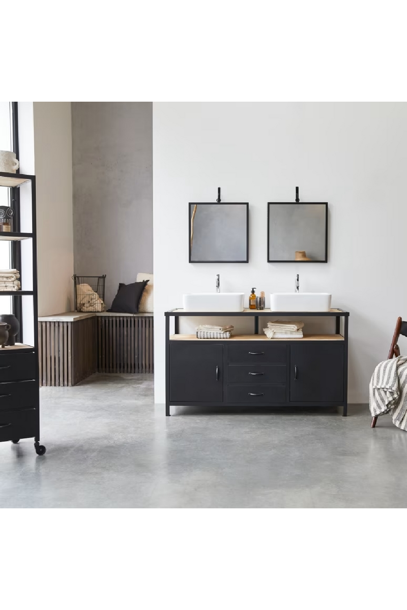 Black Mango Vanity Cabinet | Tikamoon Industriel | Oroatrade.com