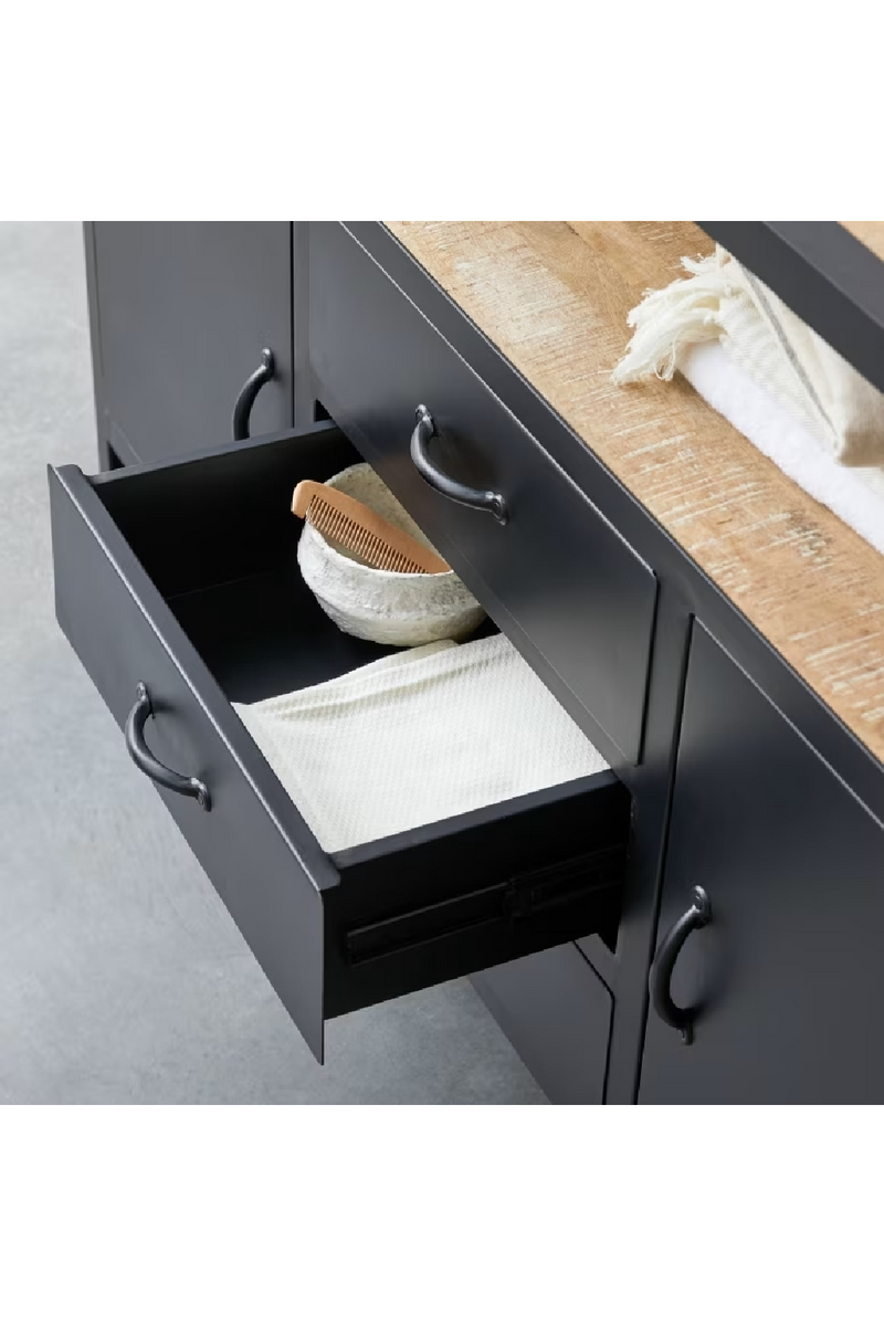 Black Mango Vanity Cabinet | Tikamoon Industriel | Oroatrade.com