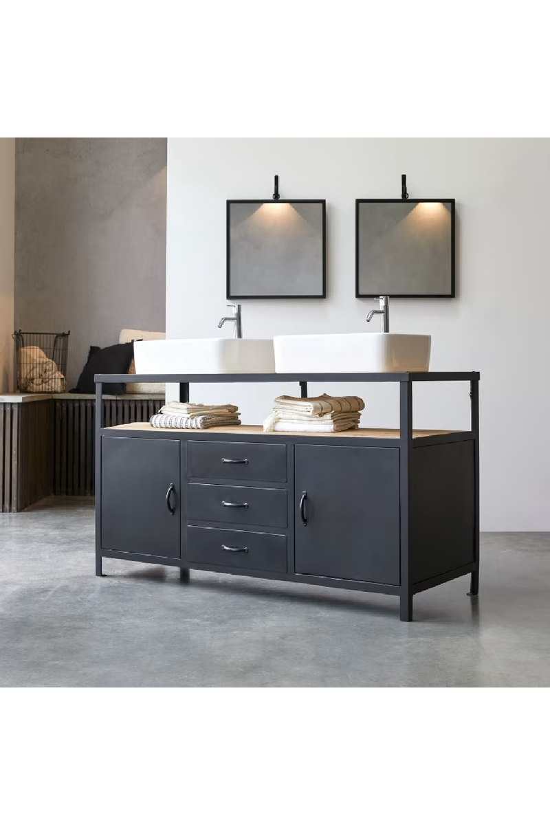 Black Mango Vanity Cabinet | Tikamoon Industriel | Oroatrade.com