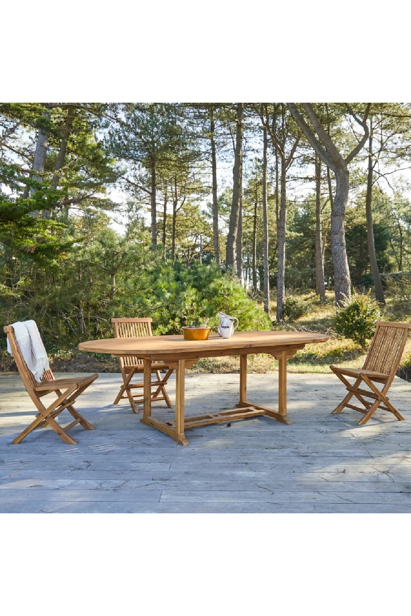 Acacia Oval Extendable Garden Table | Tikamoon Capri | Oroatrade.com