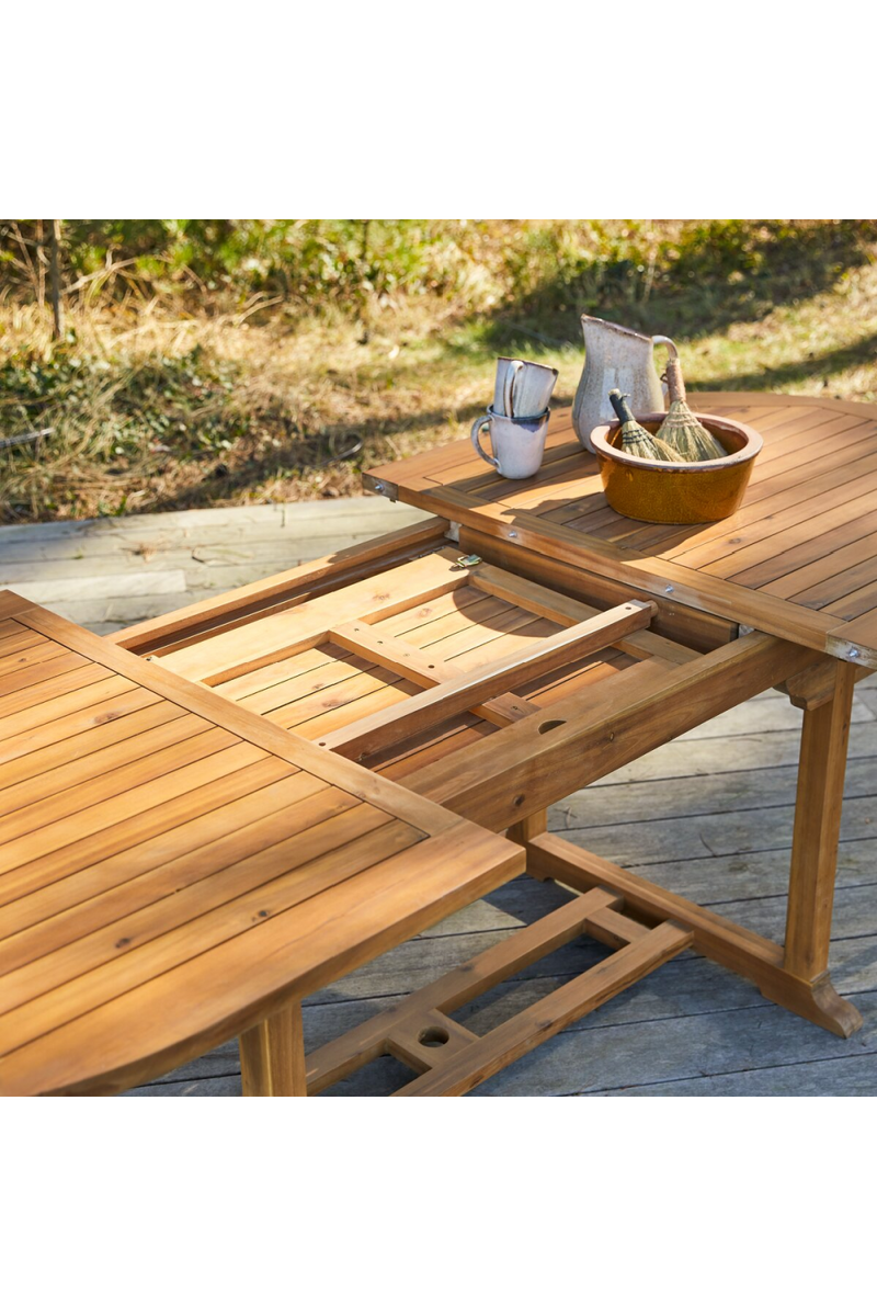 Acacia Oval Extendable Garden Table | Tikamoon Capri | Oroatrade.com