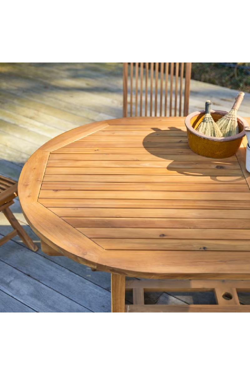 Acacia Oval Extendable Garden Table | Tikamoon Capri | Oroatrade.com