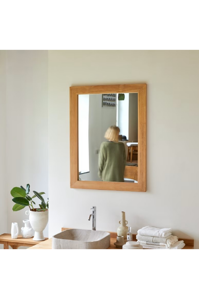 Teak Framed Vanity Mirror | Tikamoon Tona | Oroatrade.com