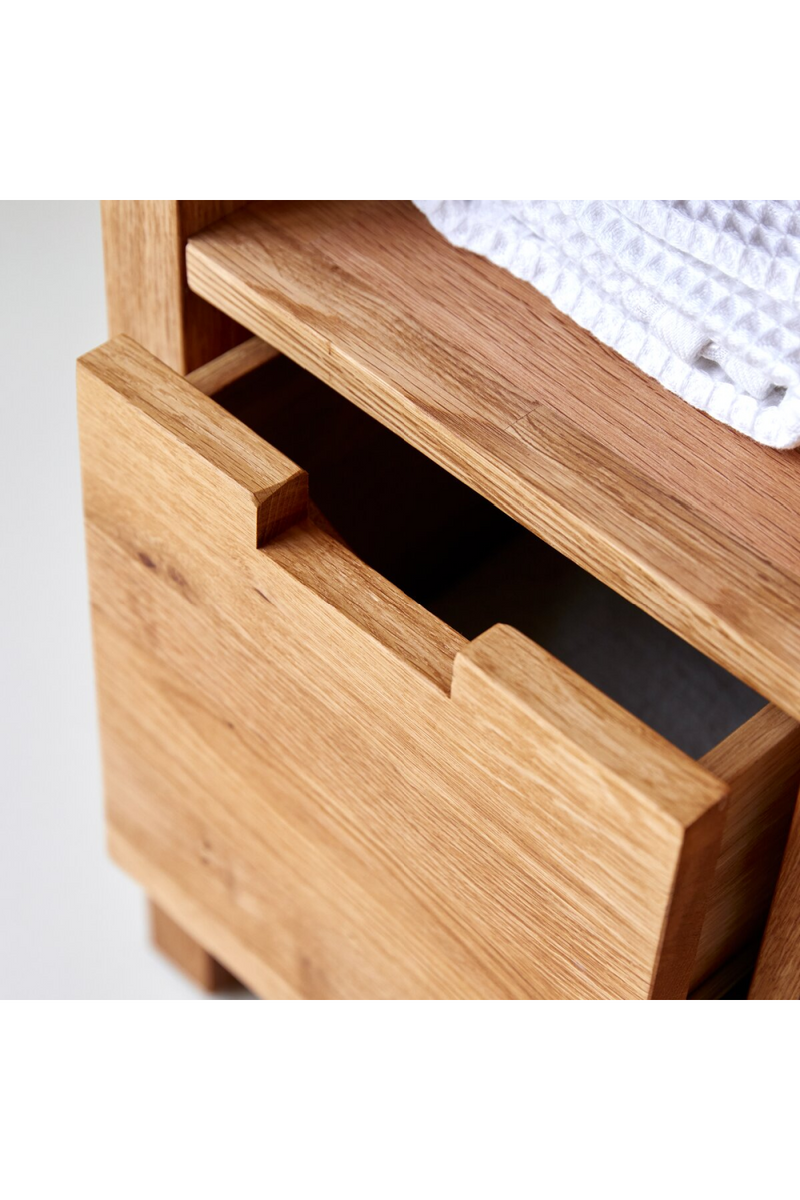 Solid Oak Vanity Cabinet | Tikamoon Serena | Oroatrade.com