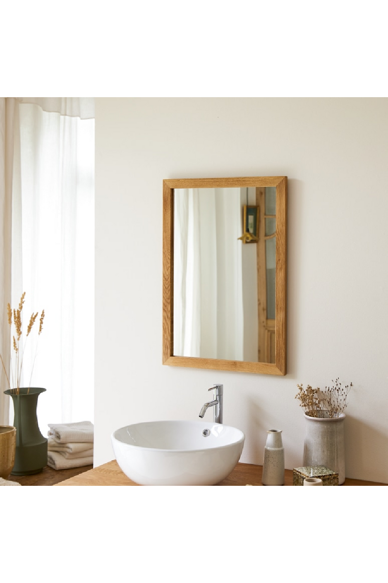 Oak Vanity Mirror | Tikamoon Serena | Oroatrade.com