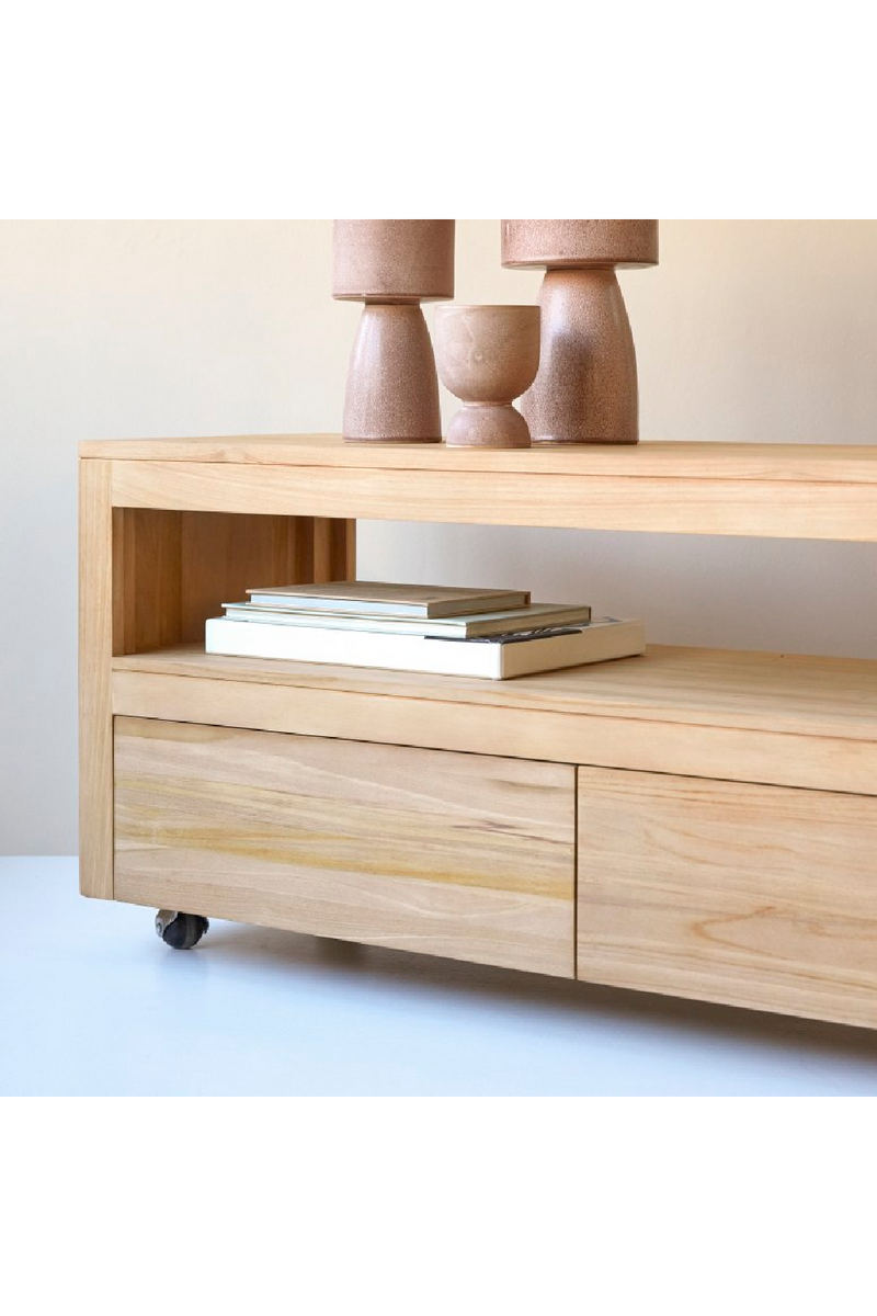 Teak Modern Minimalist TV Stand | Tikamoon Anoa | Oroatrade.com