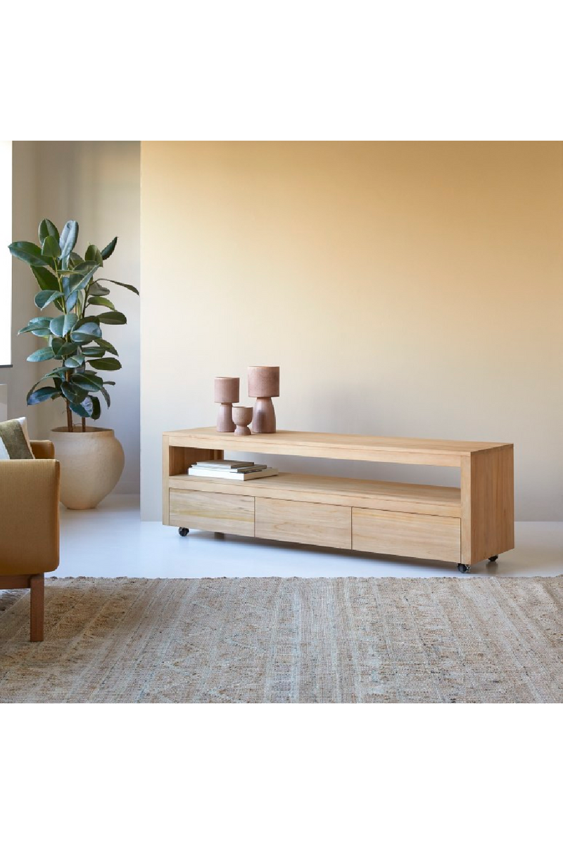 Teak Modern Minimalist TV Stand | Tikamoon Anoa | Oroatrade.com