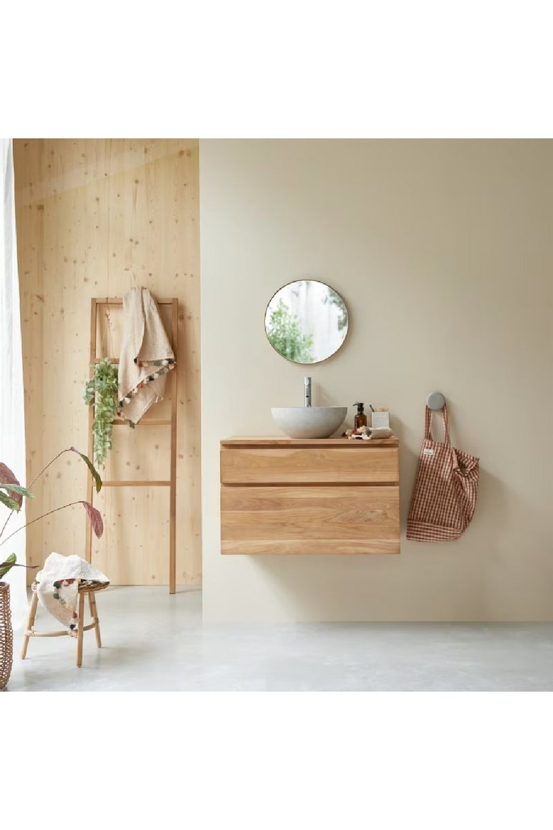 Teak Wall-Mounted Vanity Unit | Tikamoon Jacob | Oroatrade.com