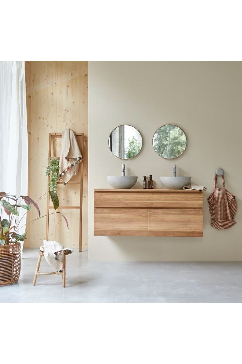 Teak Wall-Mounted Vanity Unit | Tikamoon Jacob | Oroatrade.com