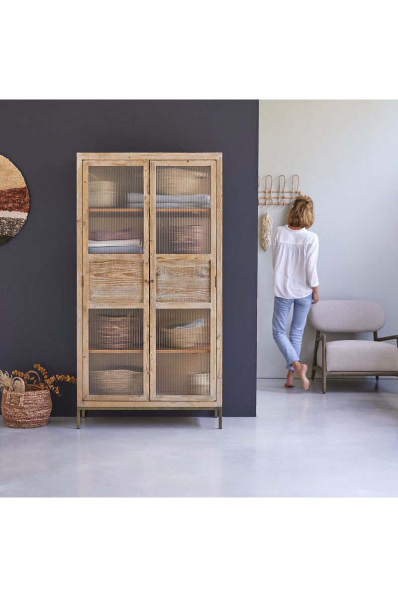 Natural Pine Kitchen Cabinet | Tikamoon Andrea | Oroatrade.com