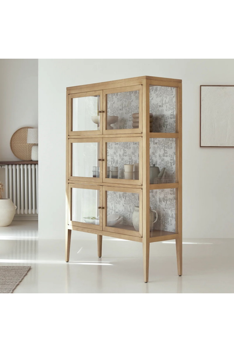 Varnished Oak Display Cabinet | Tikamoon Tana