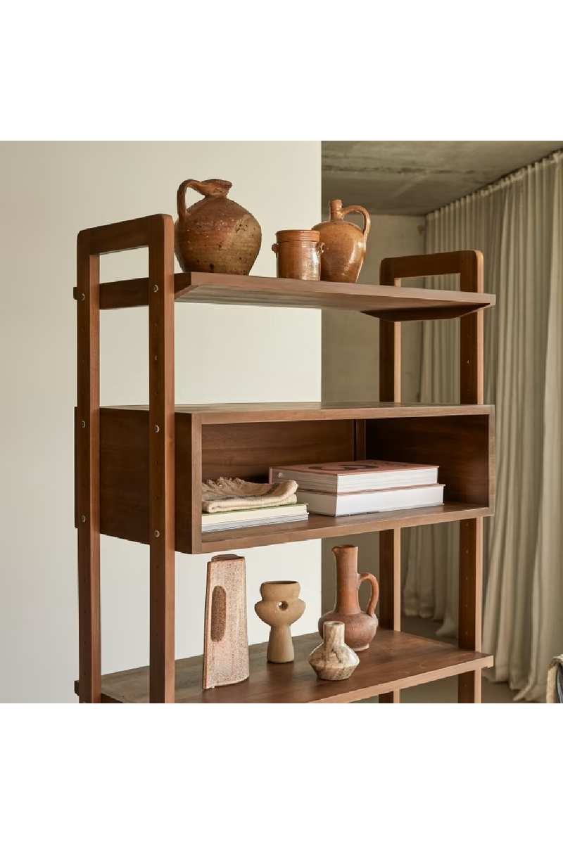 Solid Teak Classic Bookcase | Tikamoon Wall | Oroatrade.com