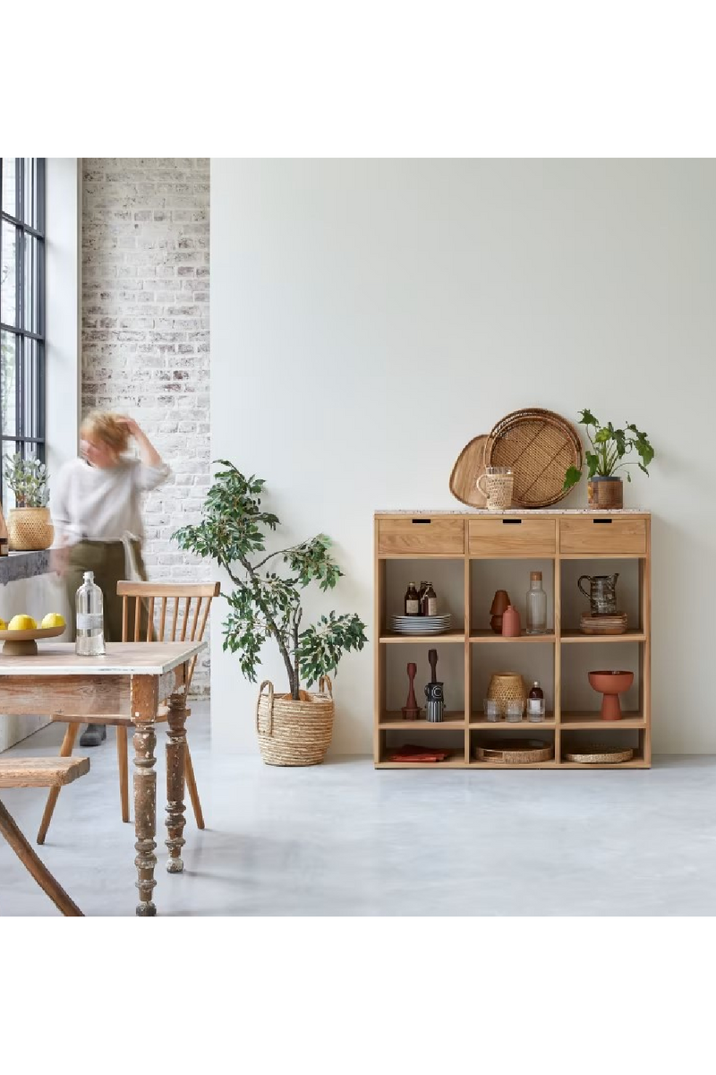 White Terrazzo Bookcase | Tikamoon Miho | Oroatrade.com