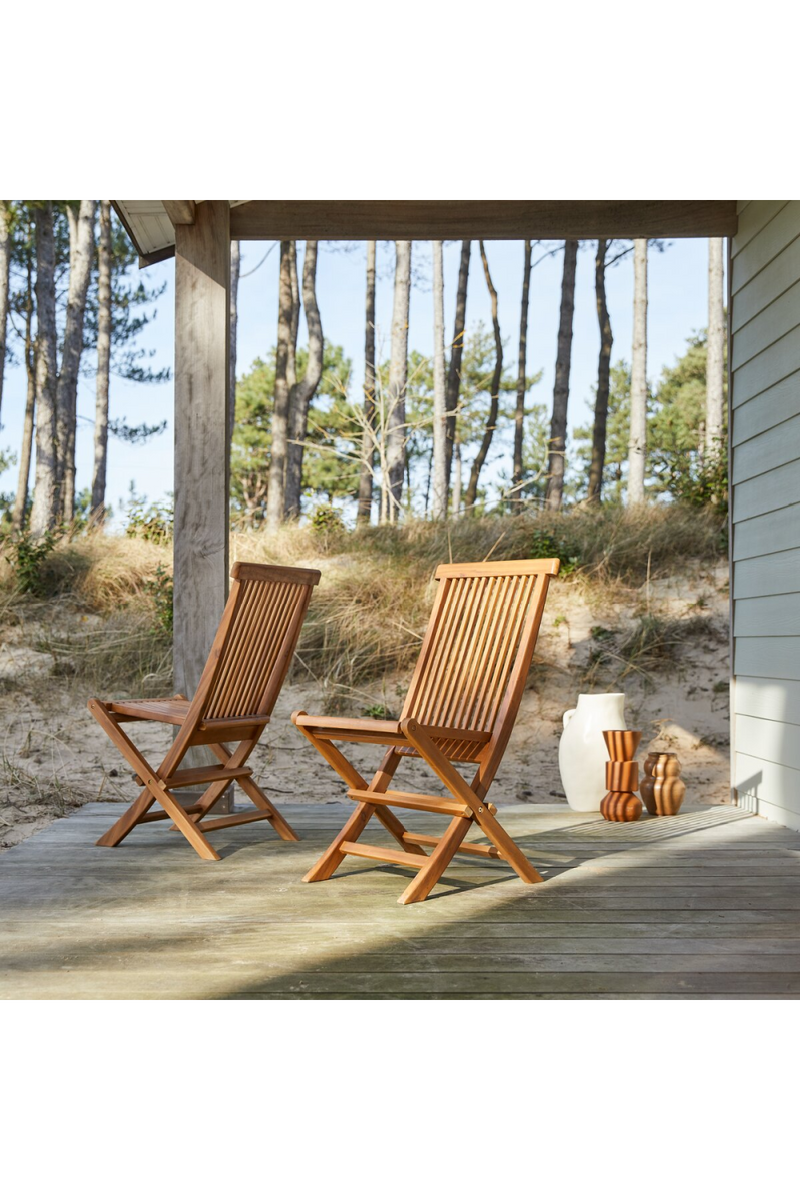 Solid Acacia Garden Chair Set (2) | Tikamoon Capri | Oroatrade.com