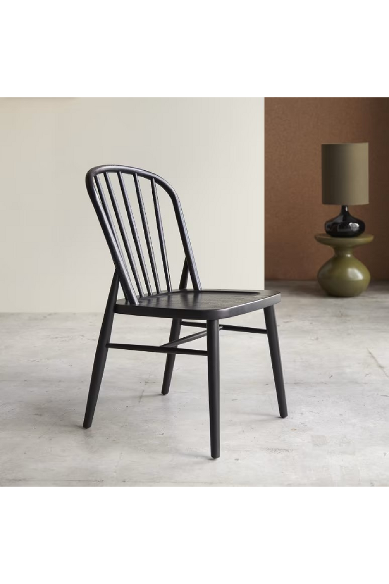 Black Acacia Dining Chair Set (2) | Tikamoon Leonor | Oroatrade.com