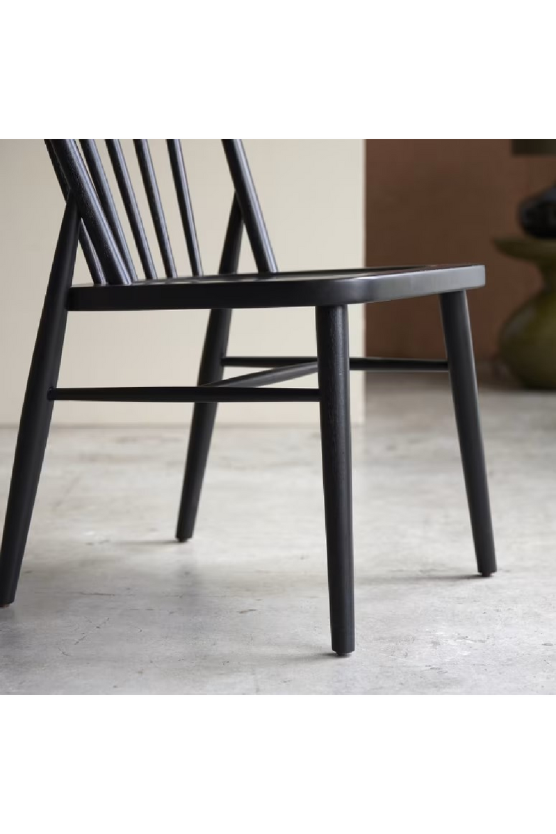 Black Acacia Dining Chair Set (2) | Tikamoon Leonor | Oroatrade.com