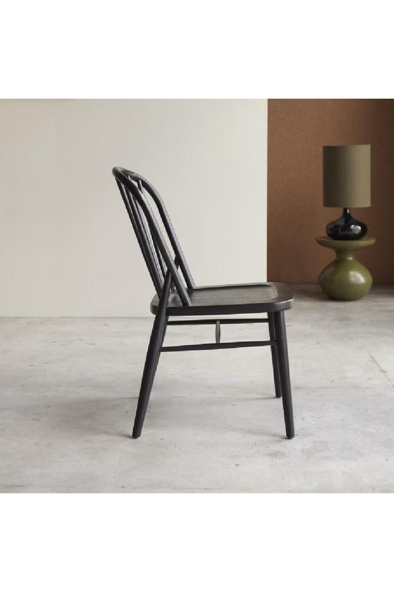 Black Acacia Dining Chair Set (2) | Tikamoon Leonor | Oroatrade.com