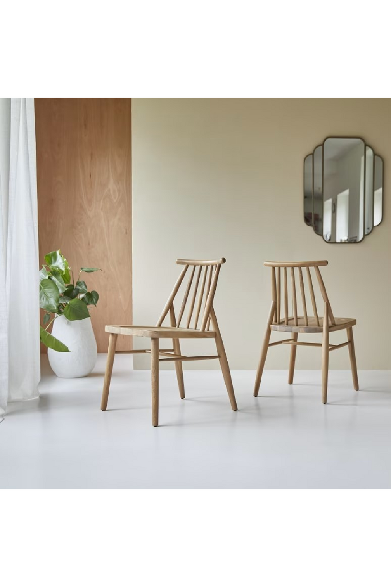 Solid Acacia Dining Chair Set (2) | Tikamoon Léa | Oroatrade.com