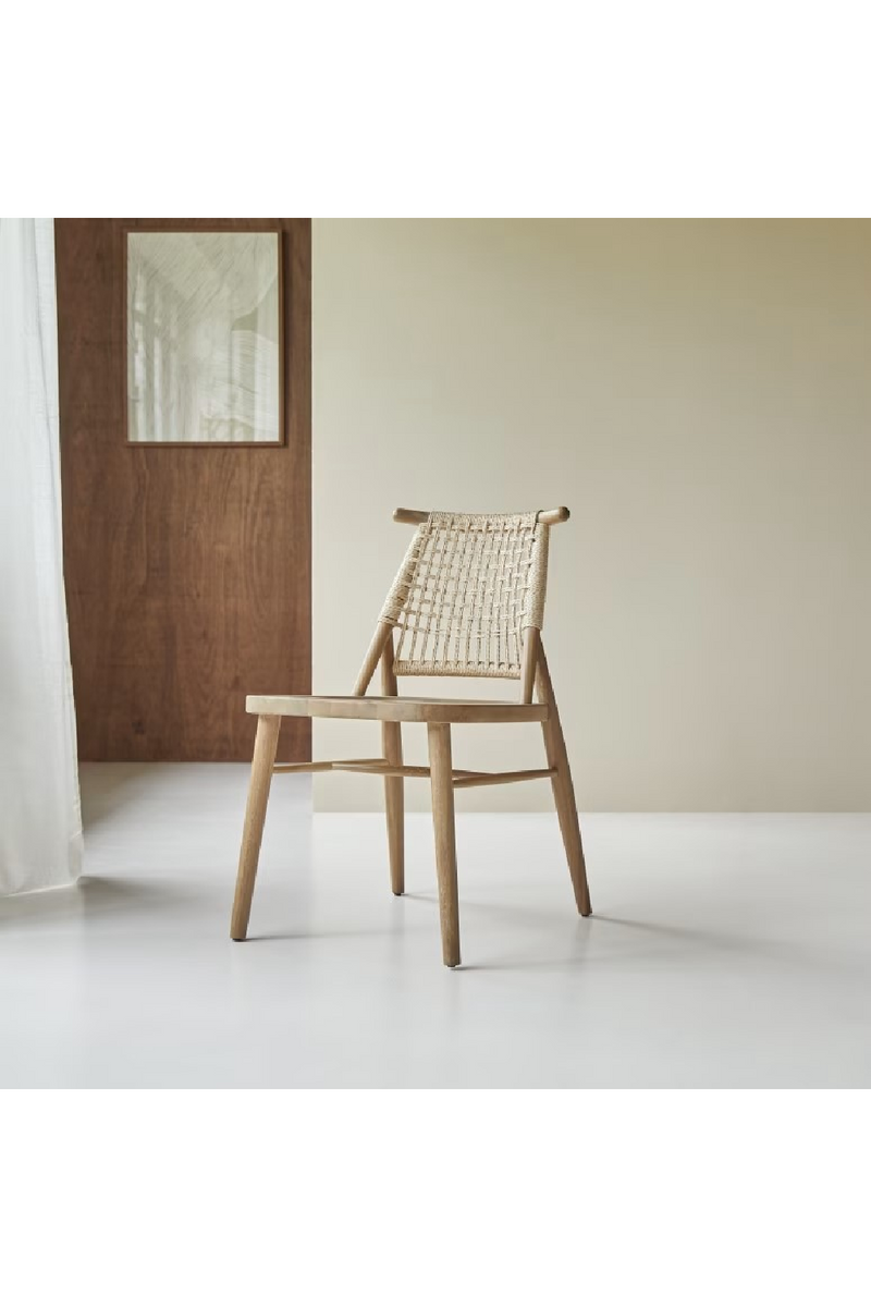 Woven Backrest Dining Chair Set (2) | Tikamoon Arturo | Oroatrade.com