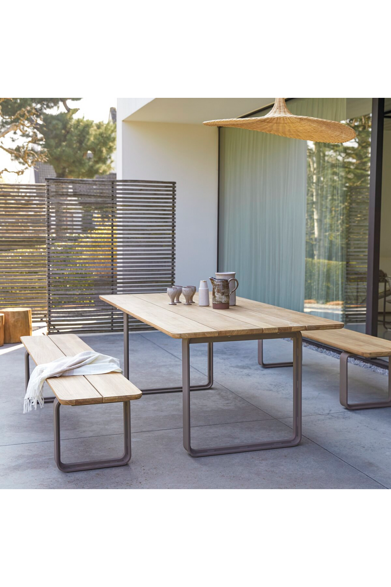 Contemporary Garden Table And Benches Set | Tikamoon Harper | Oroatrade.com