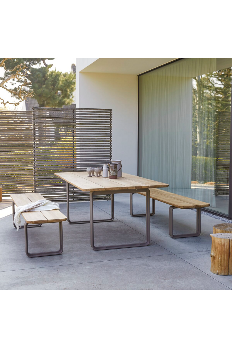 Contemporary Garden Table And Benches Set | Tikamoon Harper | Oroatrade.com