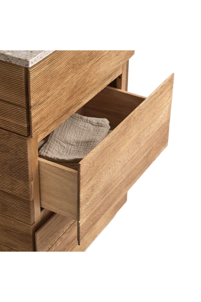 Solid Oak 3-Drawer Vanity Unit | Tikamoon Karl | Oroatrade.com