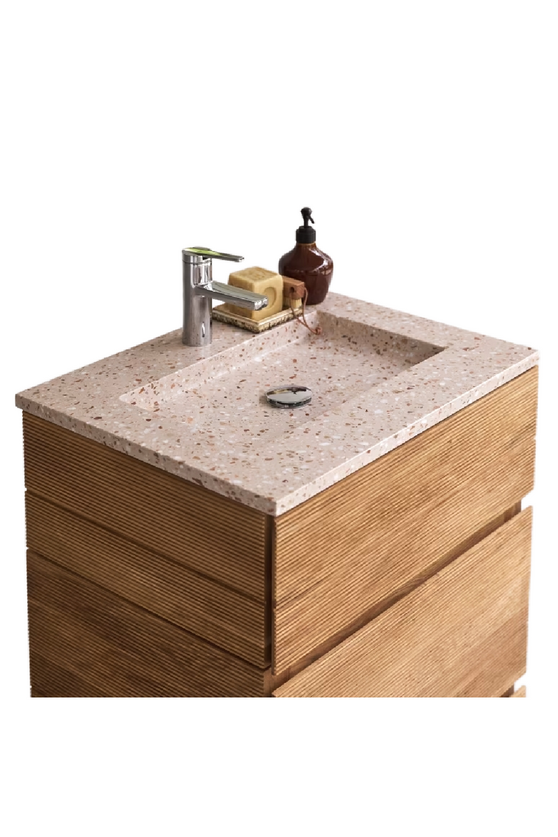 Solid Oak 3-Drawer Vanity Unit | Tikamoon Karl | Oroatrade.com