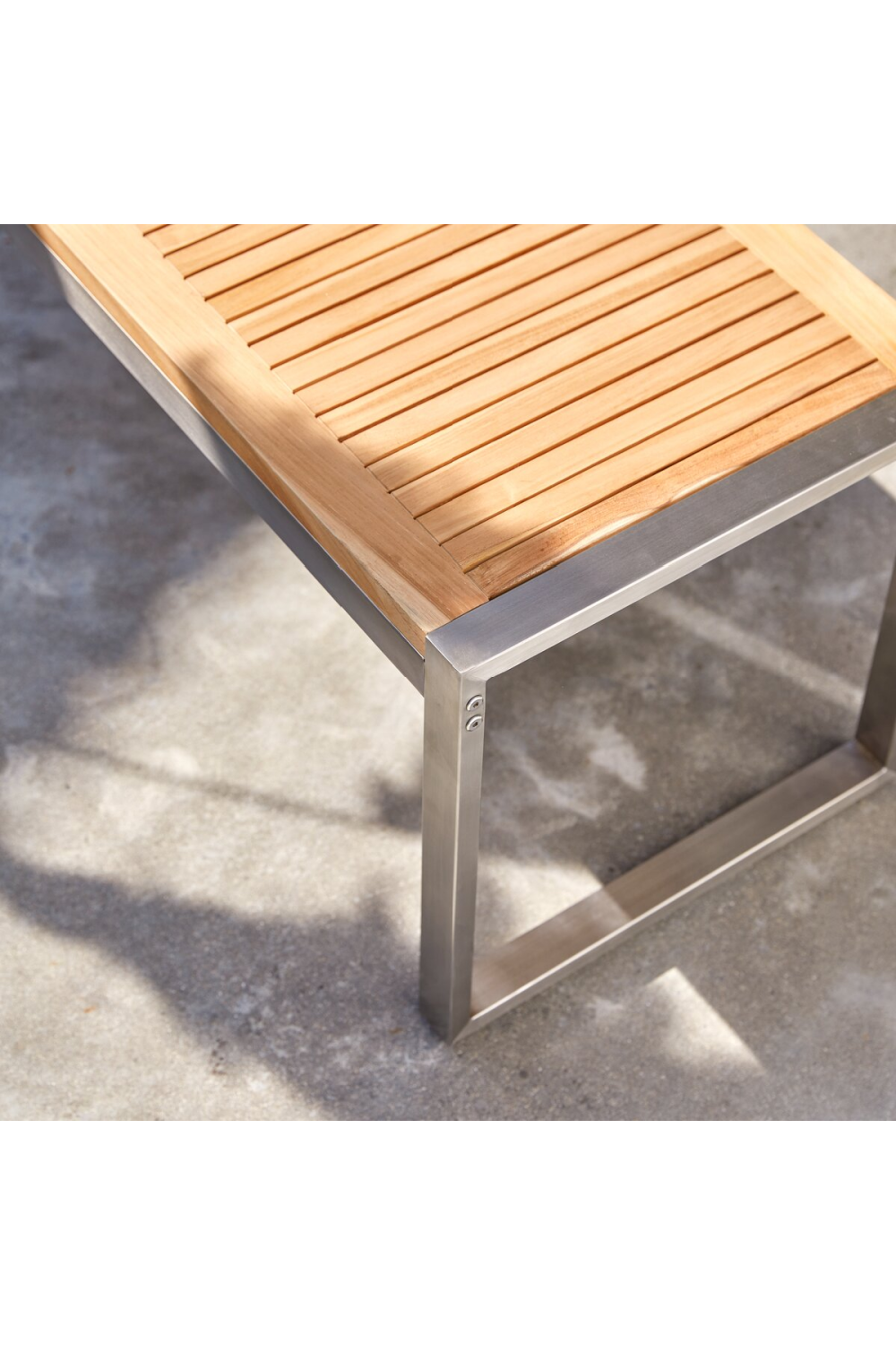 Teak and stainless steel outdoor furniture hotsell