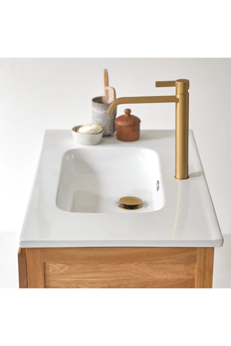 Oak and Ceramic Vanity Cabinet | Tikamoon Easy | Oroatrade.com