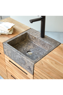 Solid Teak and Marble Vanity Unit | Tikamoon Slats | Oroatrade.com