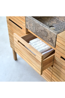 Solid Teak and Marble Vanity Unit | Tikamoon Slats | Oroatrade.com