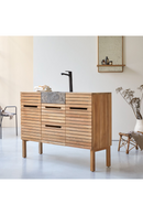Solid Teak and Marble Vanity Unit | Tikamoon Slats | Oroatrade.com