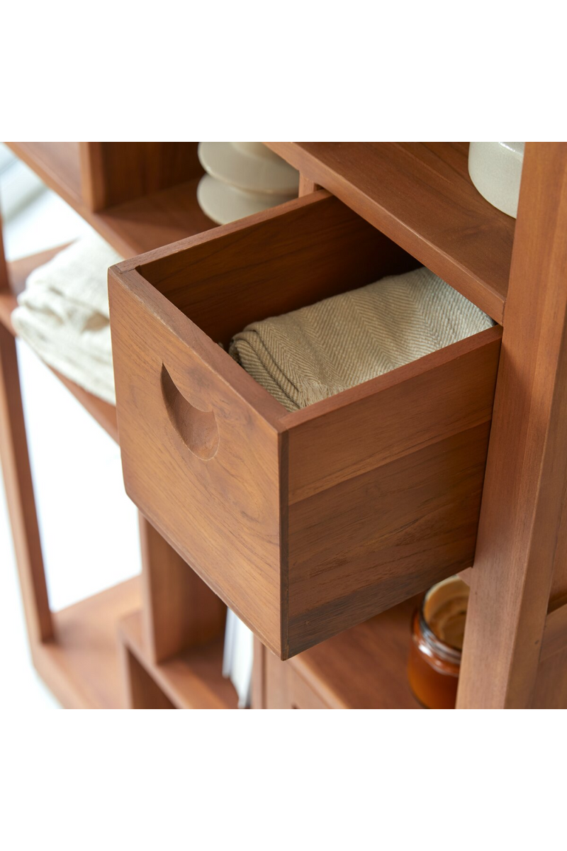 Teak Modern Bookcase | Tikamoon Zen Alco | Oroatrade.com